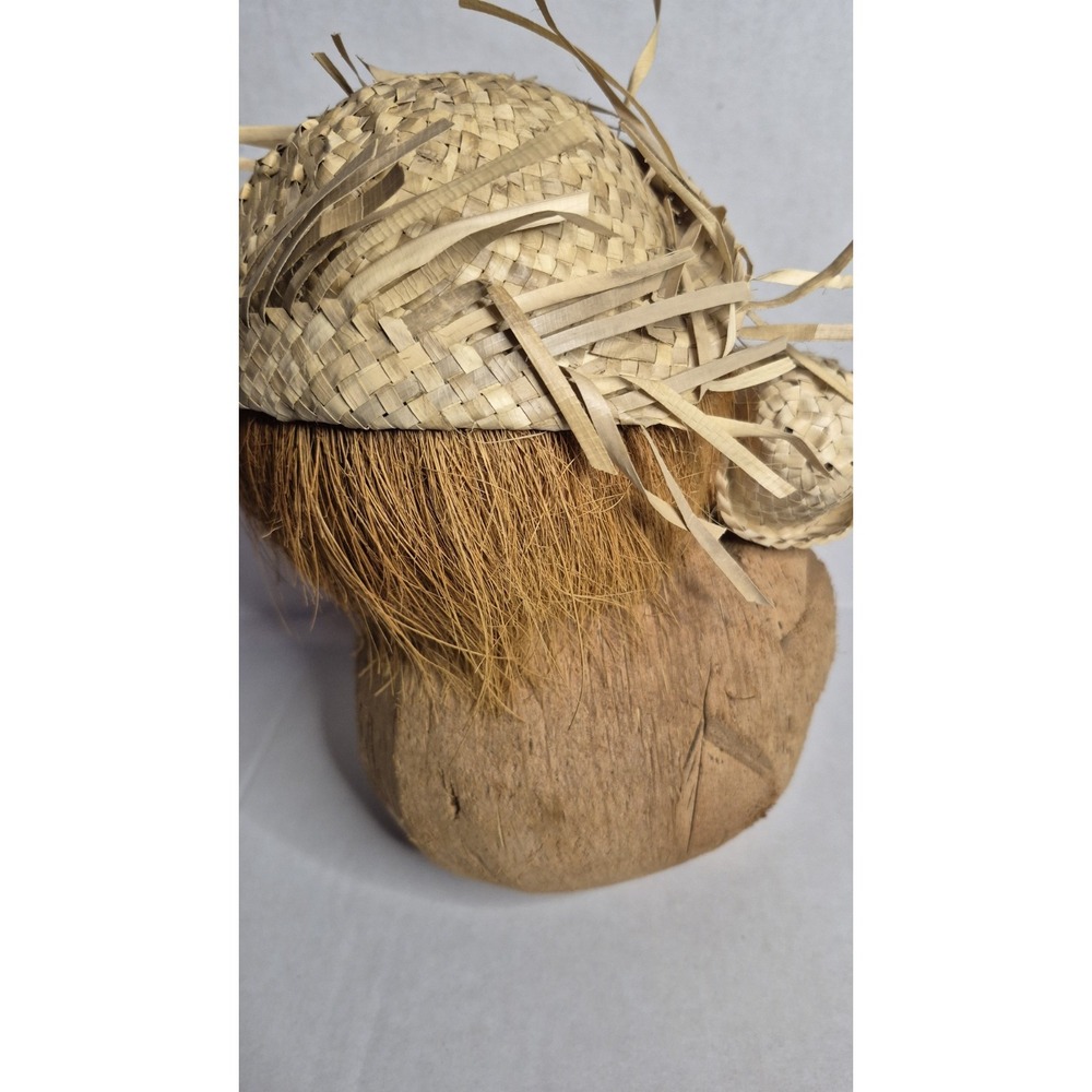 Coconut Monkey Bank  Brown Handcrafted‎ Folk Art - Picture 5 of 8